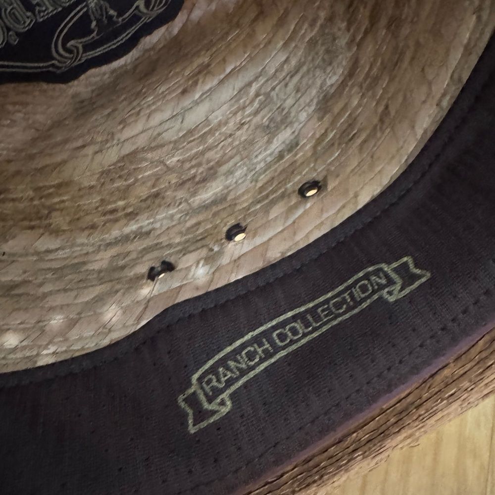 Cavender’s Ranch Collection Western Hat Mens Tan Straw 15X Cowboy - Picture 7 of 11